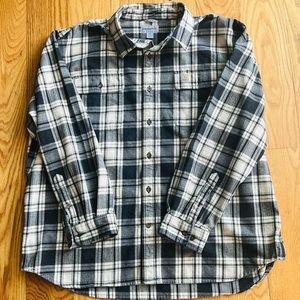 Carhartt Rugged Flex Relaxed Fit Mid Weight Flannel Plaid Men’s Shirt 2XL, EUC!